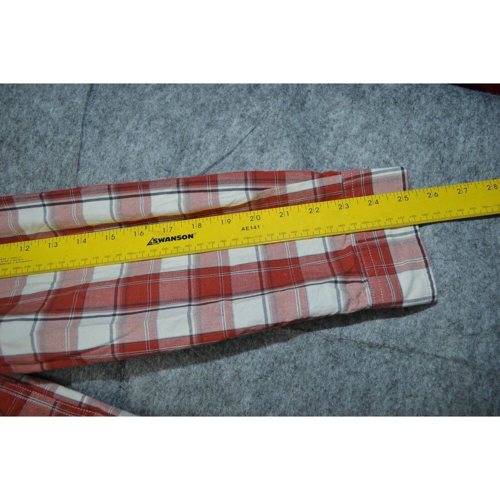 Carhartt Medium M Mens 100% Cotton Work Shirt Relaxed Fit Red Plaid Long‎ Sleeve - Picture 16 of 16